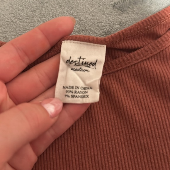 Lettuce Cut Ribbed Tee - Picture 3 of 3